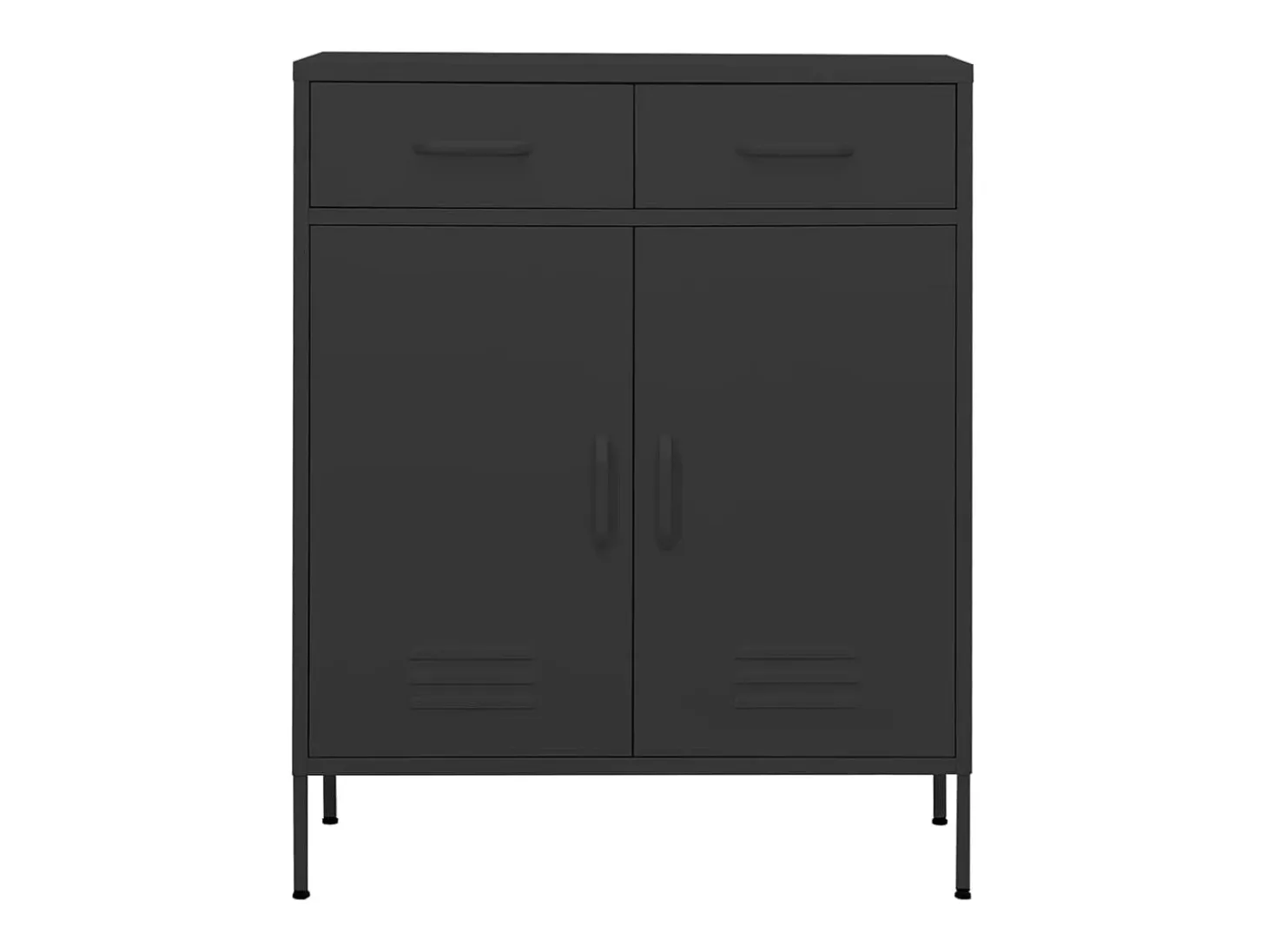 Armario de almacenamiento gris antracita 80x35x101,5 cm acero ES395185