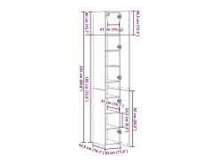 Armario de almacenamiento 3 pcs Roble artesanal