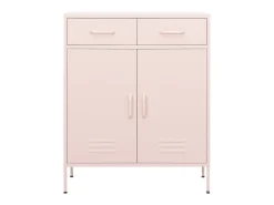 Armario de almacenamiento acero rosa 80x35x101,5 cm ES846188