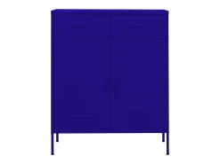 Armario de almacenamiento acero azul marino 80x35x101,5 cm ES483421