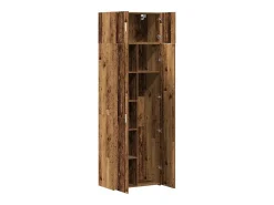 Armario de almacenamiento de madera envejecida 70x42,5x225 cm Madera de ingeniería