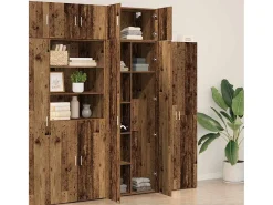 Armario de almacenamiento de madera envejecida 70x42,5x225 cm Madera de ingeniería