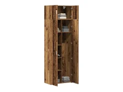 Armario de almacenamiento de madera envejecida 70x42,5x225 cm Madera de ingeniería