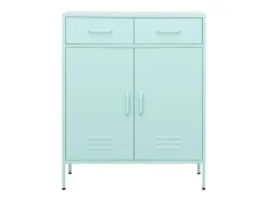 Armario de almacenamiento acero verde mint 80x35x101,5 cm ES501295