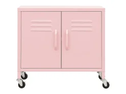 Armario de almacenamiento acero rosa 60x35x56cm ES625940
