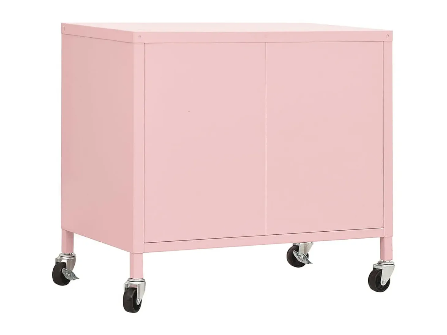 Armario de almacenamiento acero rosa 60x35x56cm ES625940