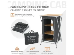 Armario de camping plegable multiusos, carrito de servicio y de viaje con mesa