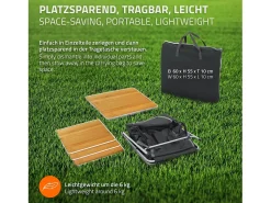 Armario de camping plegable multiusos, carrito de servicio y de viaje con mesa