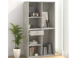 Armario de maquillaje madera gris hormigón 80x40x75cm