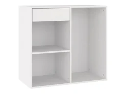 Armario de maquillaje madera contrachapada blanco 80x40x75 cm