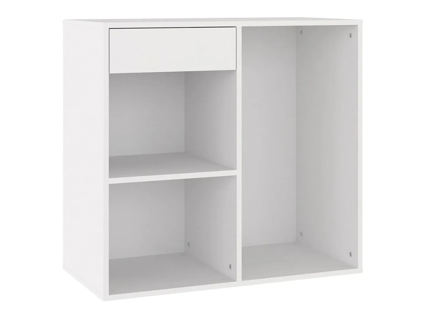 Armario de maquillaje madera contrachapada blanco 80x40x75 cm