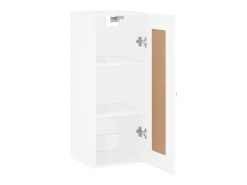 Armario de pared blanco brillo 34,5x34x90 cm madera de ingeniería