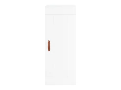 Armario de pared blanco brillo 34,5x34x90 cm madera de ingeniería