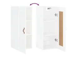 Armario de pared blanco brillo 34,5x34x90 cm madera de ingeniería