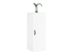 Armario de pared blanco brillo 34,5x34x90 cm madera de ingeniería