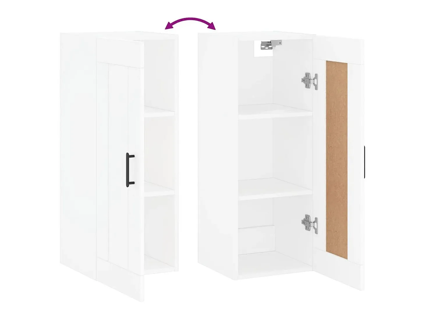 Armario de pared blanco 34,5x34x90 cm madera de ingeniería