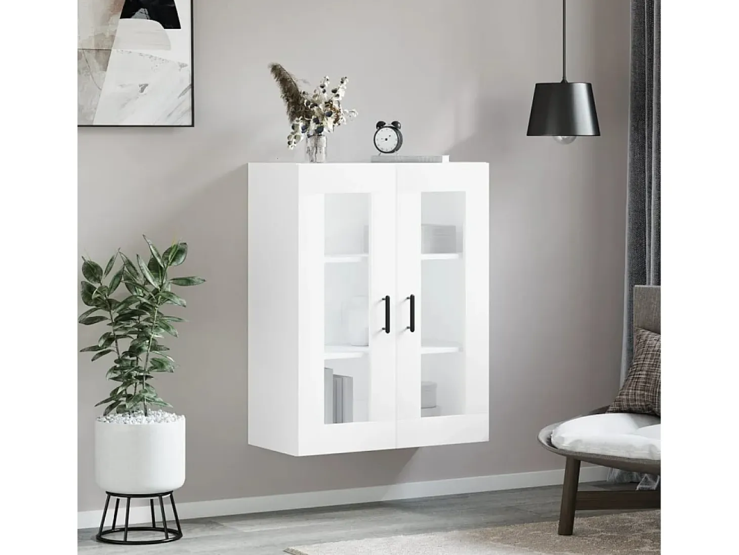Armario de pared blanco 69,5x34x90 cm