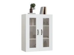 Armario de pared colgante blanco 69,5x34x90 cm