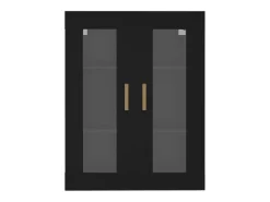 Armario de pared colgante negro 69,5x34x90 cm