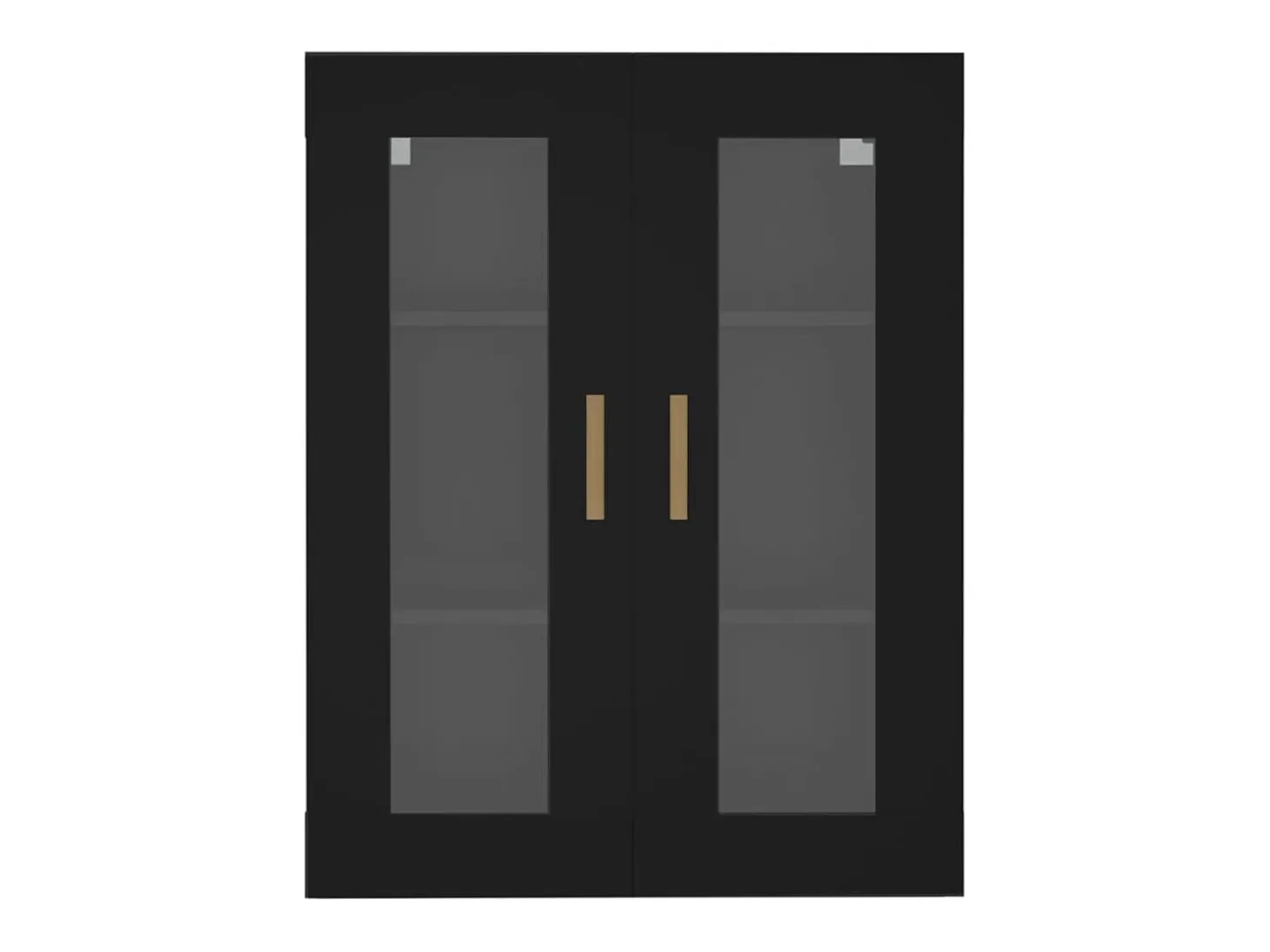 Armario de pared colgante negro 69,5x34x90 cm
