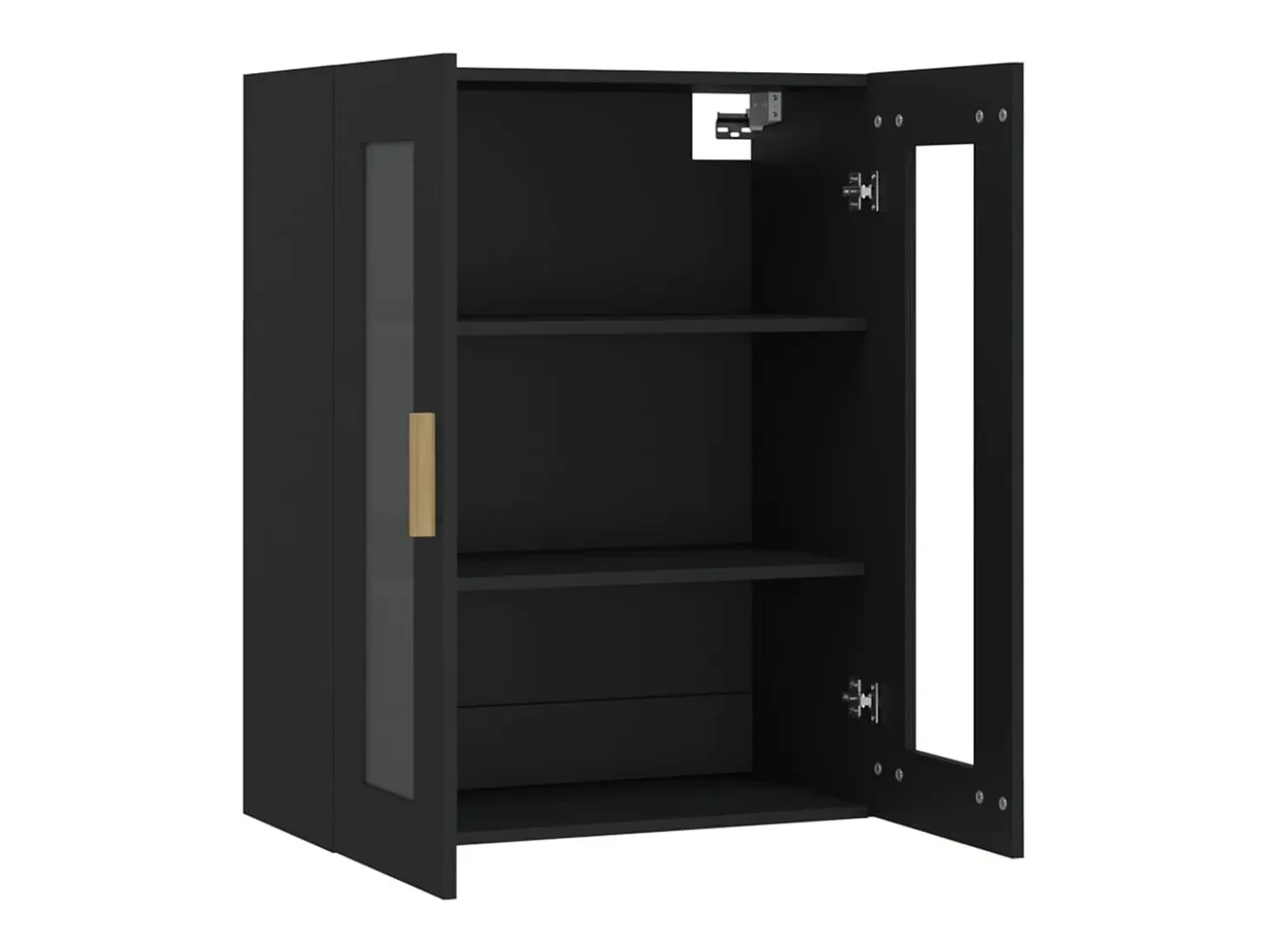 Armario de pared colgante negro 69,5x34x90 cm