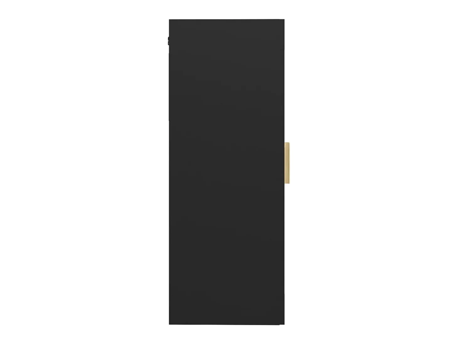 Armario de pared colgante negro 69,5x34x90 cm