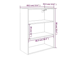 Armario de pared colgante de roble Sonoma 69,5x32,5x90 cm