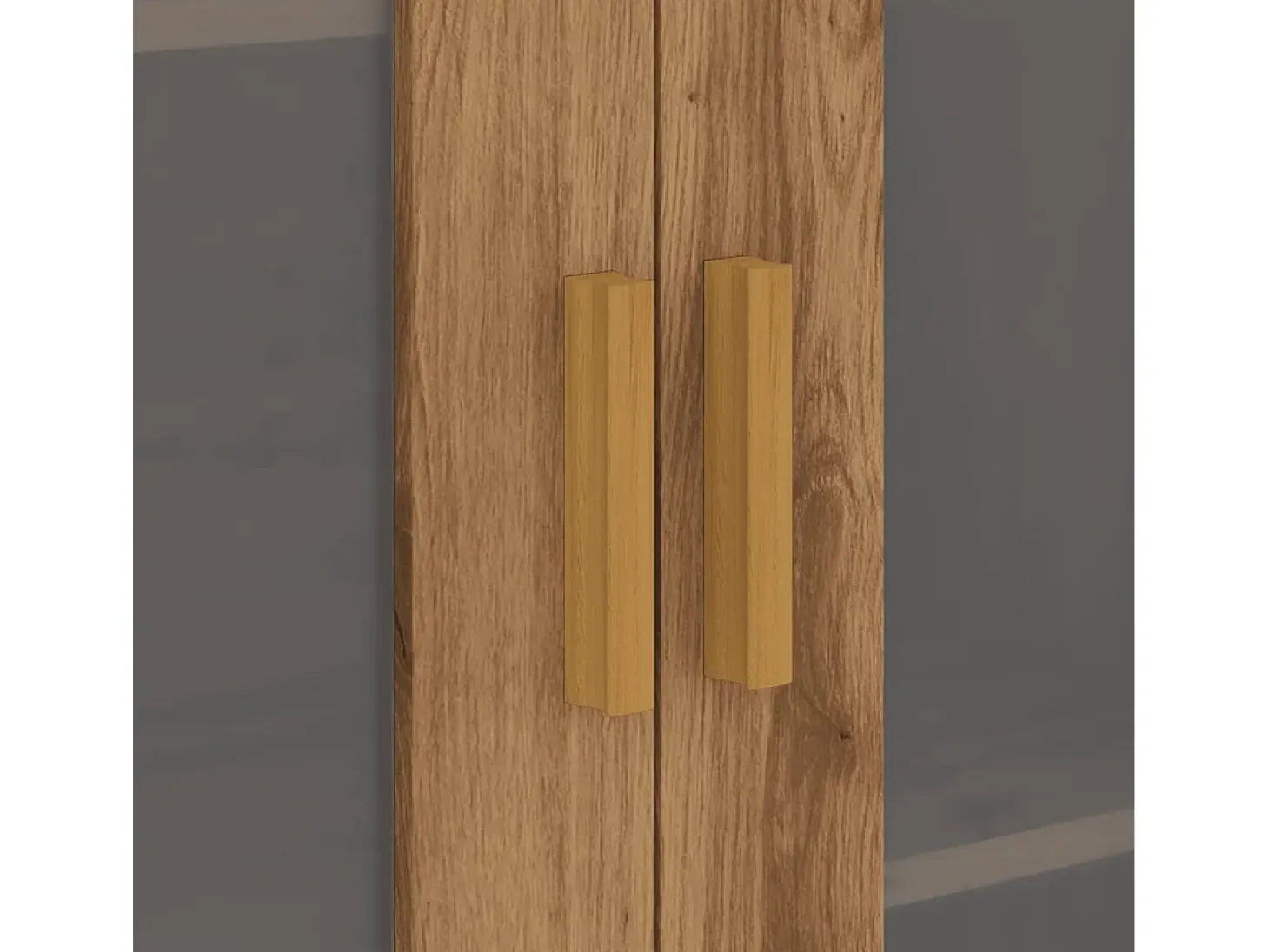 Armario de pared colgante de roble hecho a mano 69,5x34x90 cm