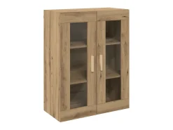 Armario de pared colgante de roble hecho a mano 69,5x34x90 cm