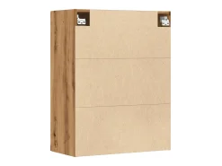 Armario de pared colgante de roble hecho a mano 69,5x34x90 cm