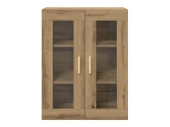 Armario de pared colgante de roble hecho a mano 69,5x34x90 cm