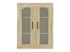 Armario de pared colgante de roble Sonoma 69,5x34x90 cm