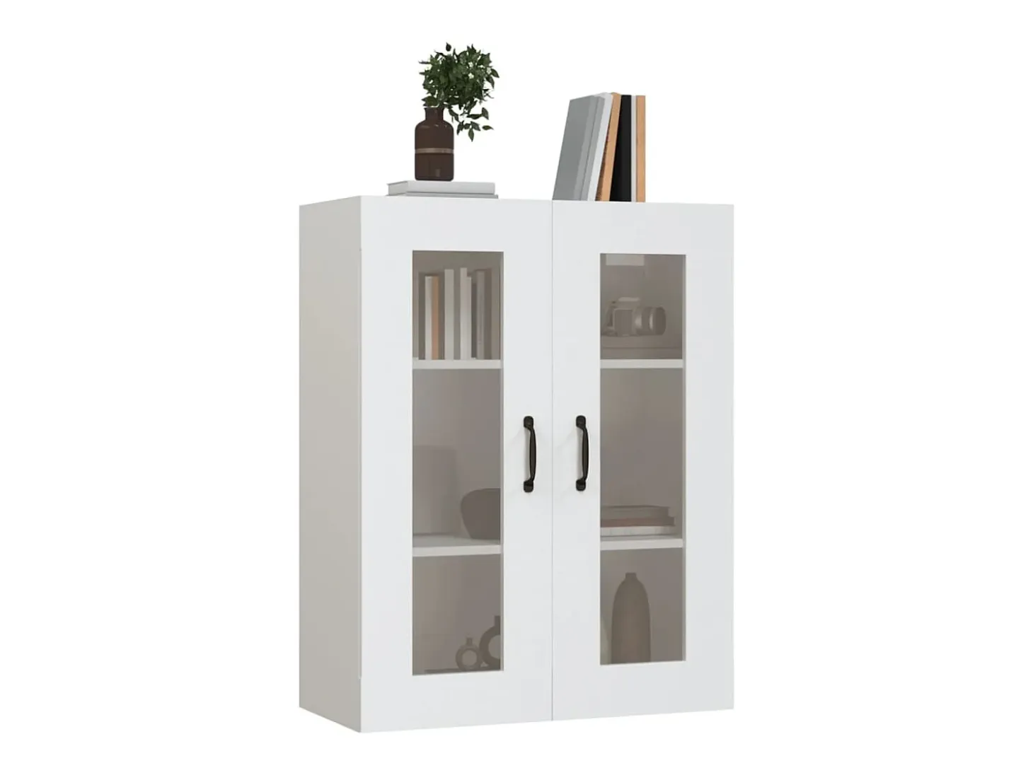 Armario de pared colgante blanco 69,5x34x90 cm