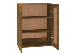 Armario de pared colgante de roble ahumado 69,5x32,5x90 cm