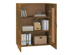 Armario de pared colgante de roble ahumado 69,5x32,5x90 cm