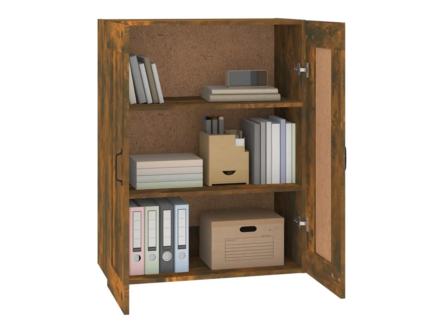 Armario de pared colgante de roble ahumado 69,5x32,5x90 cm