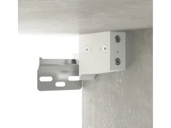 Armario de pared colgante gris hormigón 69,5x34x90 cm