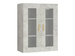 Armario de pared colgante gris hormigón 69,5x34x90 cm