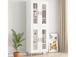 Armario de pared colgante blanco 69,5x34x90 cm