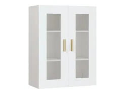 Armario de pared colgante blanco 69,5x34x90 cm