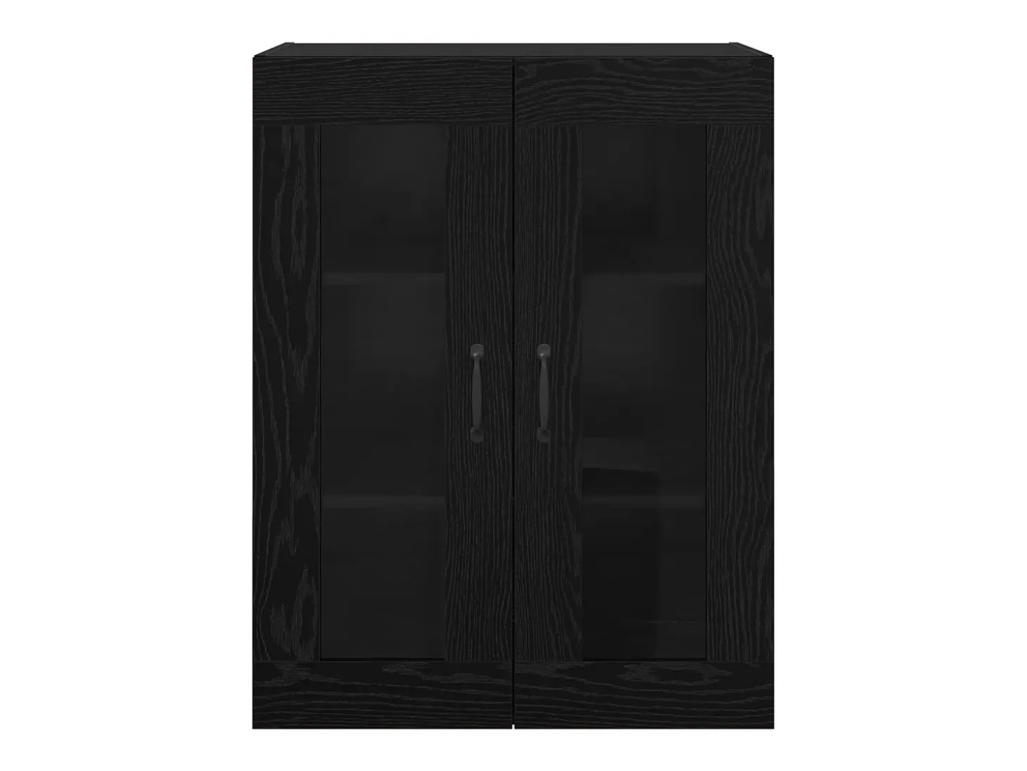 Armario de pared colgante con estante Montaje en pared con almacenaje con puerta Negro 69,5 x 34 x 90 cm