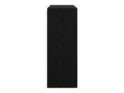 Armario de pared colgante con estante Montaje en pared con almacenaje con puerta Negro 69,5 x 34 x 90 cm