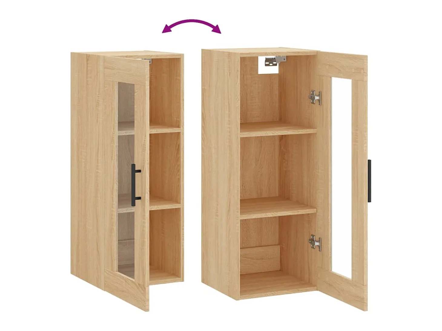 Armario de pared de roble Sonoma 34,5x34x90 cm