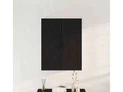 Armario de pared de roble negro 69,5x34x90 cm Madera reconstituida