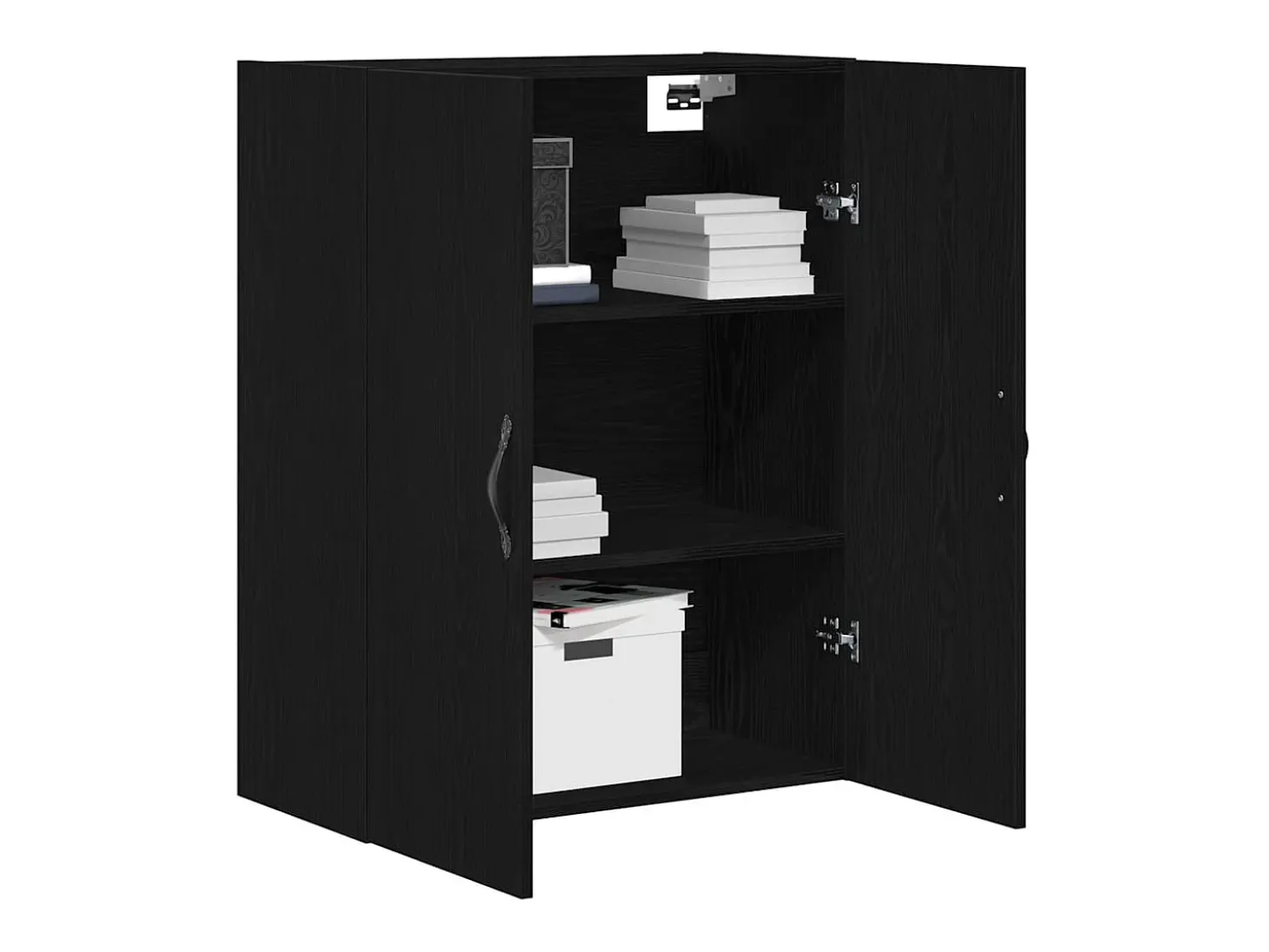 Armario de pared de roble negro 69,5x34x90 cm Madera reconstituida