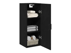 Armario de pared de roble negro 34,5 x 34 x 90 cm Madera de ingeniería
