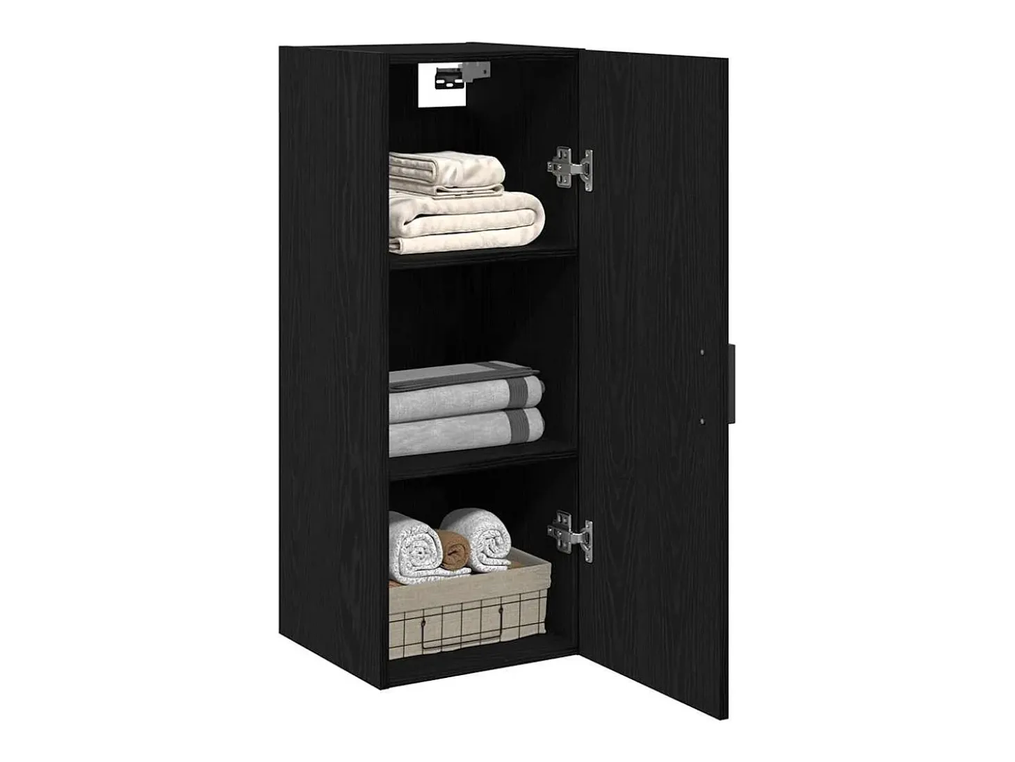 Armario de pared de roble negro 34,5 x 34 x 90 cm Madera de ingeniería