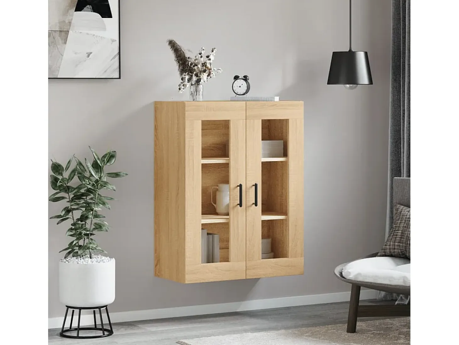 Armario de pared de roble Sonoma 69,5x34x90 cm