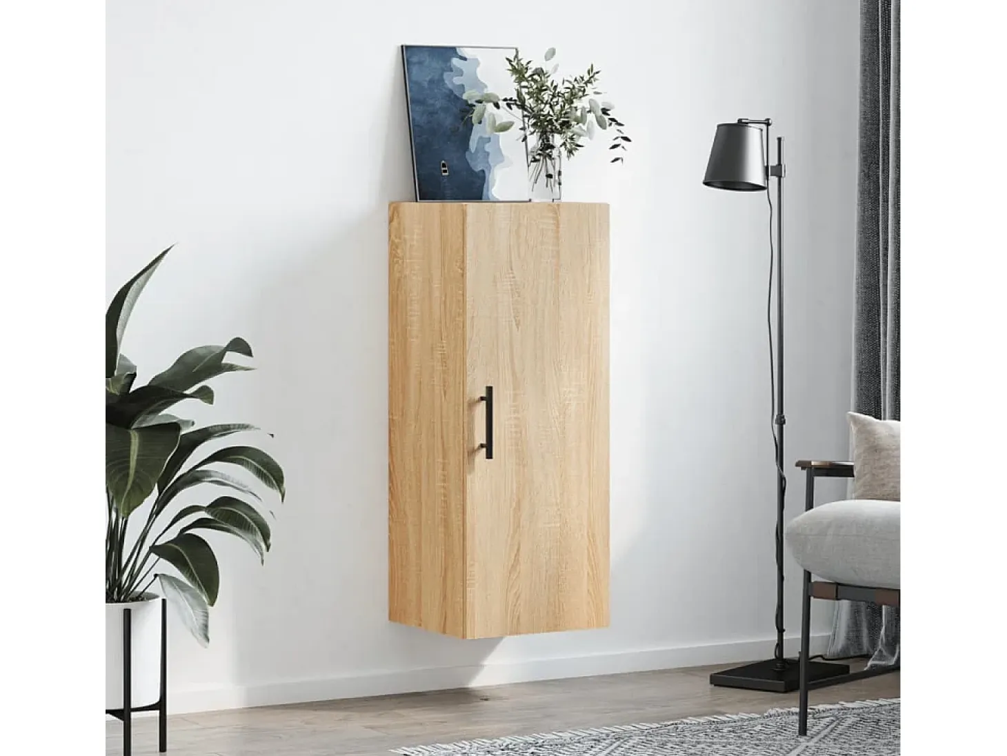 Armario de pared de roble Sonoma 34,5x34x90 cm
