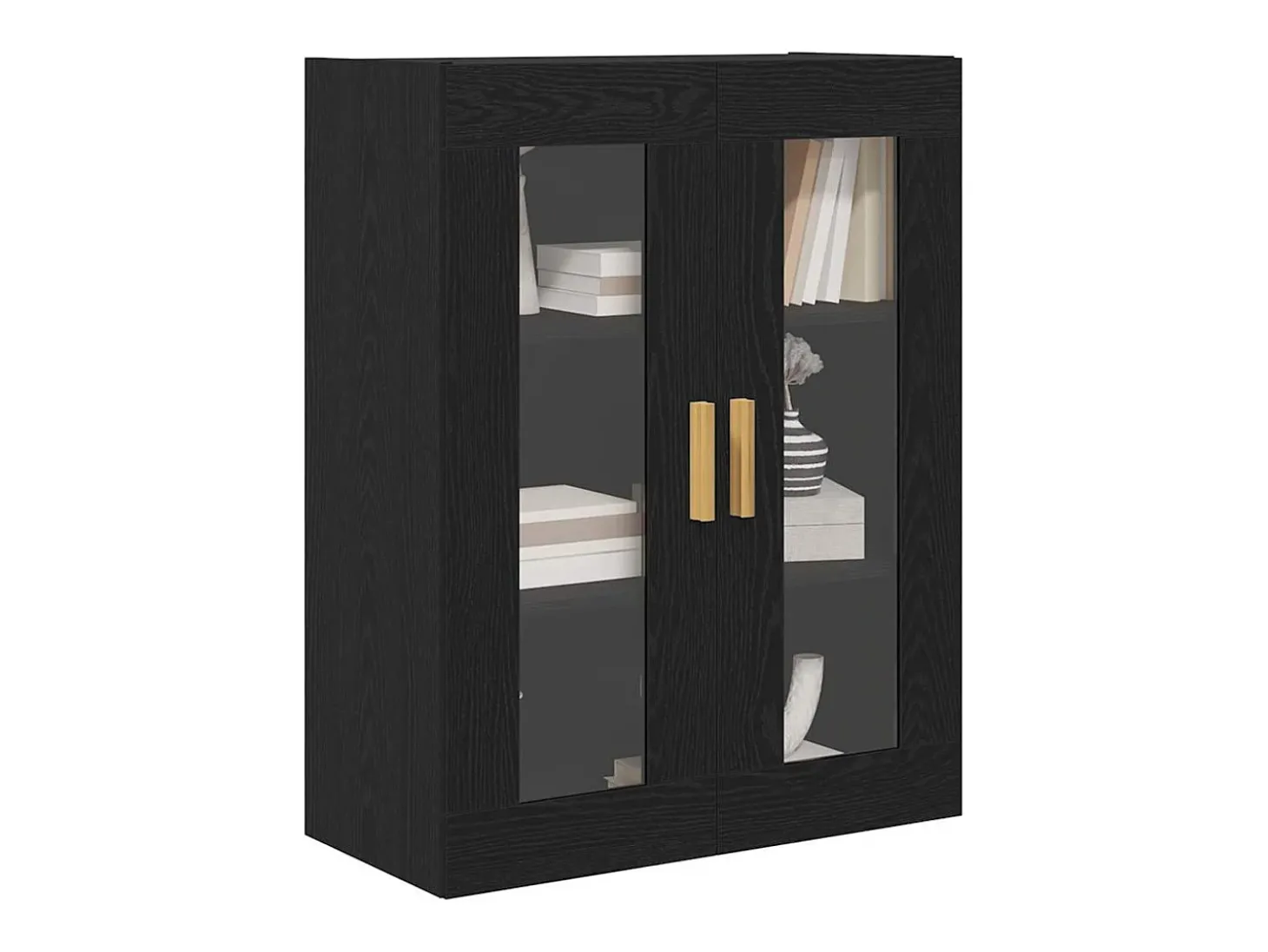 Armario de pared de roble negro - 69,5x34x90 cm